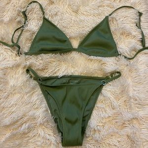 Olive Green Ribbed PacSun Bikini